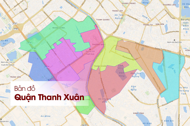 bản đồ Quận Thanh Xuân